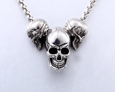 3 skull/schedel/doodskop metal/rock kettinghangers NIEUW, Sieraden, Tassen en Uiterlijk, Kettinghangers, Verzenden, Nieuw, Overige kleuren
