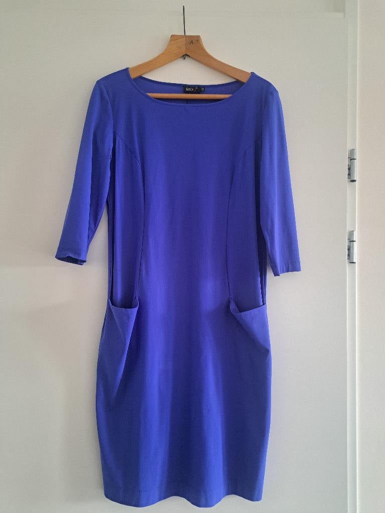 MOQ jurk koningsblauw maat 42 Valerie, Maat 42/44 (L), Zo goed als nieuw, Knielengte, MOQ