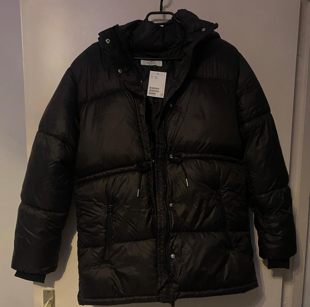 Nieuwe H&M Zwarte Puffer Jas Maat 170 (XS/S), Ophalen, H&M, Zwart, Nieuw