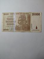 Zimbabwe 20 000 dollars 2008, Ophalen of Verzenden, Zimbabwe