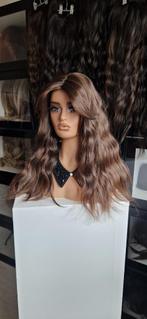 HaarTopper: #17 - Midden bruin met Plukjes - Wavy - 50/55cm, Sieraden, Tassen en Uiterlijk, Uiterlijk | Haarverzorging, Ophalen of Verzenden
