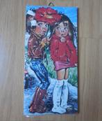 seventies retro prent op hout origineel 70’s en nog geseald!, Minder dan 50 cm, Nieuw, Ophalen of Verzenden, Print