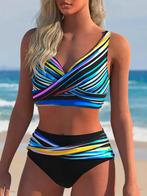 Bikini hoge taille zwart multicolor 38 40 42 44 46 high, Ophalen of Verzenden, Nieuw, Zwart, Bikini