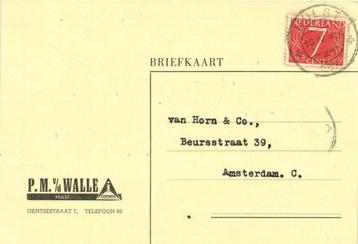 P.M. van de Walle, Hulst - 04.1957 - briefkaart beschikbaar voor biedingen