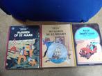 Drie oude Kuifje stripboeken, Gelezen, Ophalen of Verzenden, Meerdere stripboeken, Hergé