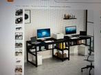 Tribesigns Dubbel Bureau - Computerbureau Zwart, Ophalen, Nieuw, Bureau