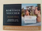 kortingsbon Veluwse Bron van 46,50 nu voor 19,95 t/m 23/10, Tickets en Kaartjes, Kortingen en Cadeaubonnen, Twee personen, Kortingsbon