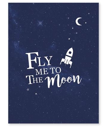 Kinderposter Muurposter Fly you to Moon Lilipinso beschikbaar voor biedingen