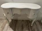 Witte tafel + spiegel, Huis en Inrichting, Tafels | Sidetables, Ophalen, Gebruikt, Overige houtsoorten, 50 tot 100 cm