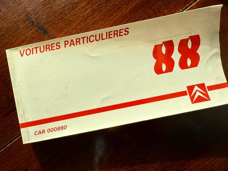 Voitures Particulieres 88, Auto diversen, Handleidingen en Instructieboekjes, Ophalen of Verzenden