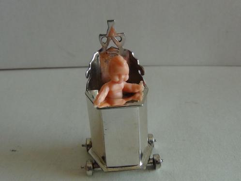 Miniatuur zilver L105-81 kakstoel wielen zilveren miniaturen, Antiek en Kunst, Antiek | Goud en Zilver, Zilver, Verzenden