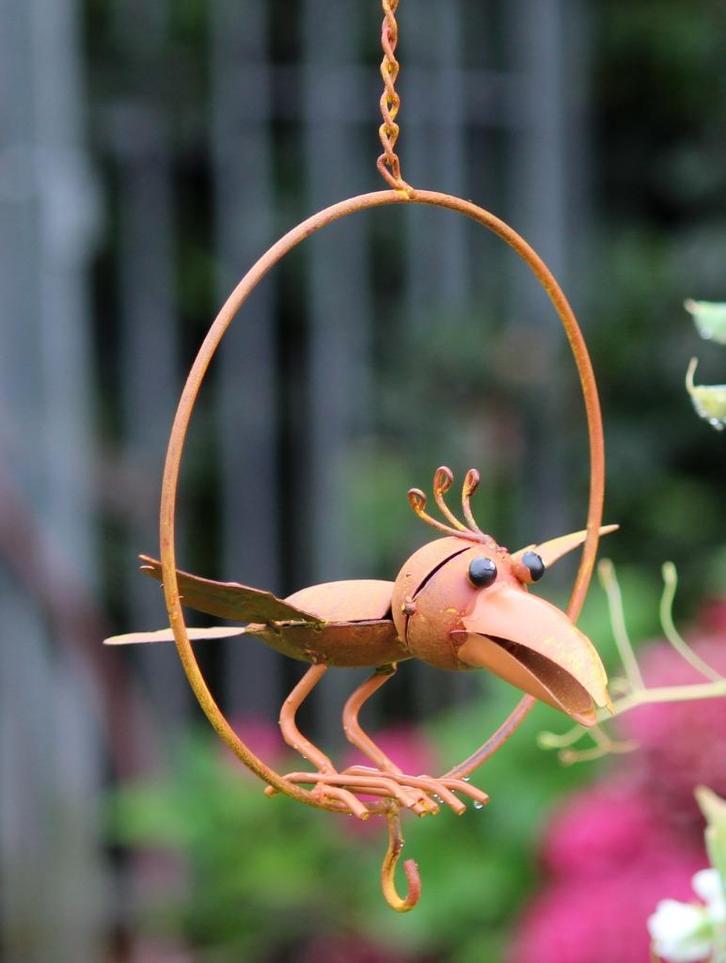 metalen vetbolhanger vogel roestkleur VH310, Dieren en Toebehoren, Vogels | Toebehoren, Nieuw, Overige typen, Ophalen of Verzenden
