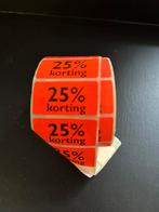 Rol stickers 25% korting, Ophalen, Nieuw, Meerdere stickers