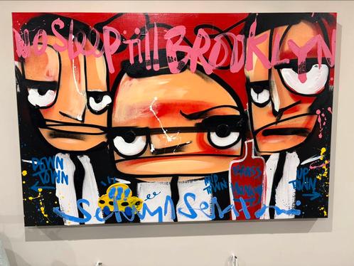 Schilderij Selwyn Senatori "No Sleep Till Brooklyn", Antiek en Kunst, Kunst | Schilderijen | Abstract, Ophalen