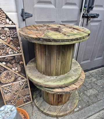 Houten kabel haspel 2 stuks 60cm beschikbaar voor biedingen