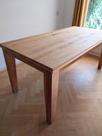 Eiken eettafel, massief hout, Huis en Inrichting, Tafels | Eettafels, Ophalen, Robuust en rustiek, Eikenhout, 50 tot 100 cm