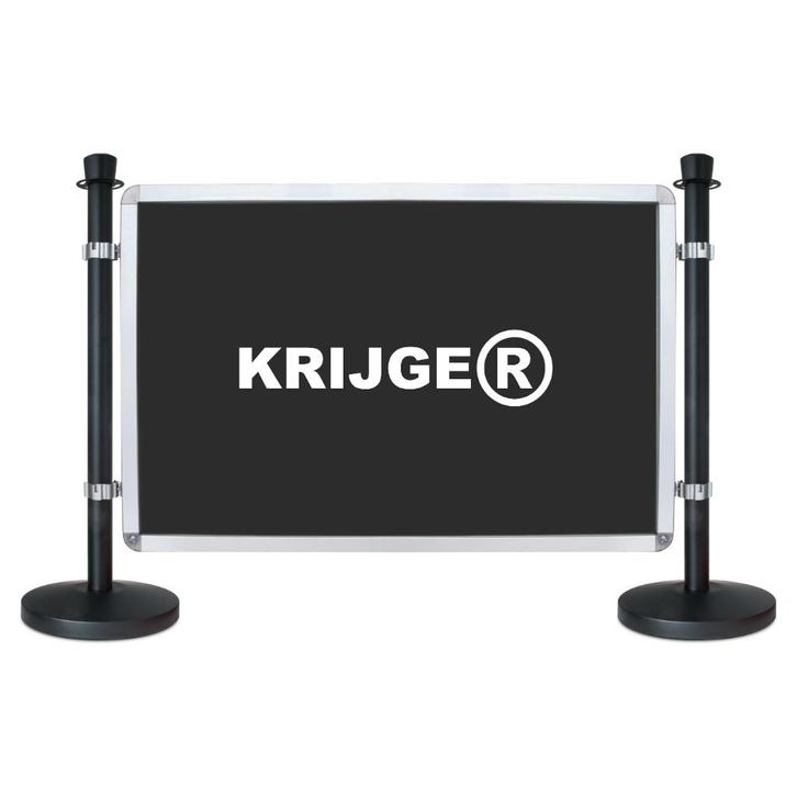 Afzetpalen met banner en display, Tuin en Terras, Palen, Balken en Planken, Nieuw, Overige typen, Ophalen of Verzenden