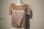 Anine Bing zijde top poeder roze mouwtjes laagjes mt M, Maat 38/40 (M), Verzenden, Korte mouw, Roze