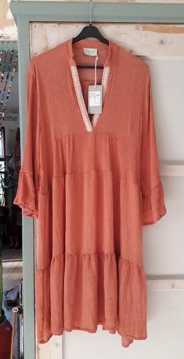 AFGEPRIJSD!! zalmroze bohemian tuniek / jurkje beschikbaar voor biedingen