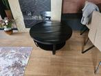 Salontafel zwart rond, Huis en Inrichting, Tafels | Salontafels, Ophalen, Rond, 50 tot 100 cm, Zo goed als nieuw