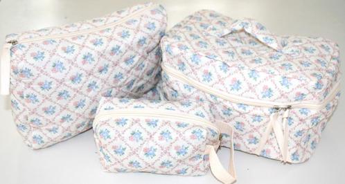 NIEUW TOILETTAS beautycase pouch make-up tasje bloemetjes, Sieraden, Tassen en Uiterlijk, Toilettassen, Nieuw, Dame, Ophalen of Verzenden