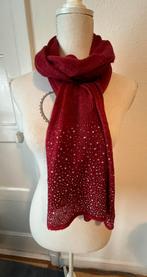 Leuke rode sjaal met glimmertjes,  ieuw, Ophalen of Verzenden, Nieuw, Sjaal