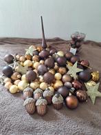kerstversiering  bruin/goud / creme, Ophalen, Gebruikt