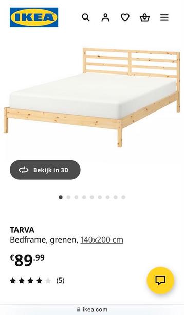 IKEA Tarva Bedframe + Skorva Middenbalk - afbeelding 6