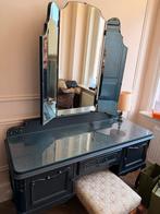 Vintage kaptafel met spiegel, Huis en Inrichting, Tafels | Kaptafels, Ophalen, Gebruikt, 100 tot 150 cm, 150 tot 200 cm