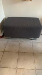 Voetenbank poef hooker antraciet grijs 90 x 55 cm'., Ophalen of Verzenden, Gebruikt, Rechthoekig, 50 tot 75 cm