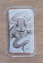 1 oz Perth Mint Rectangle Dragon 2025 zilveren munt, Postzegels en Munten, Edelmetalen en Baren, Verzenden, Zilver
