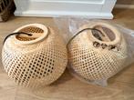 2 Bamboo Pendant Lamps, Huis en Inrichting, Lampen | Lampenkappen, Ophalen, Nieuw, Rechthoekig