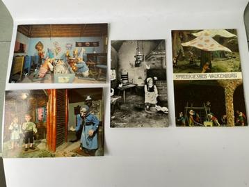 4 x vintage ansichtkaart sprookjesbos Valkenburg oa Roodkapj beschikbaar voor biedingen