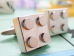 Lego blokje mooie manchetknopen zilverkleurig, Verzenden, Nieuw, Overige materialen
