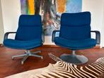 Paar originele gerestaureerde Artifort F154 en F156 stoelen., Huis en Inrichting, Fauteuils, Gebruikt, 75 tot 100 cm, Stof, 50 tot 75 cm