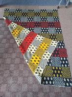 Vintage deken kubus geel zwart rood, Huis en Inrichting, Woonaccessoires | Plaids en Woondekens, Gebruikt, Ophalen of Verzenden