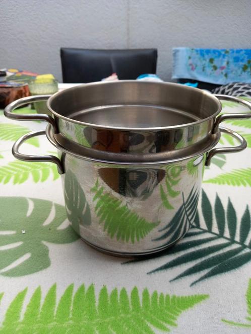 Kookpan, tevens aubain marie pan., Huis en Inrichting, Keuken | Potten en Pannen, Gebruikt, Kookpan of Snelkookpan, Rvs, Ophalen of Verzenden
