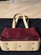 Bordeaux Rode Schoudertas met Krokodillenprint - Nieuw, Sieraden, Tassen en Uiterlijk, Tassen | Damestassen, Ophalen of Verzenden