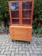 Retro mid century Deense kast vitrinekast ladenkast, Ophalen of Verzenden, Huis en Inrichting