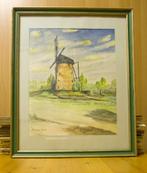 aquarel, Antiek en Kunst, Kunst | Schilderijen | Klassiek, Ophalen of Verzenden