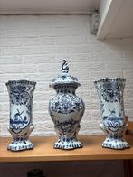Delfts Blauw 3-delig Kaststel – Vintage – Hollandse Taferele, Antiek en Kunst, Ophalen of Verzenden