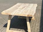 Boomstamtafel / Eettafel van essen 180x90 cm tot 235x110 cm, 200 cm of meer, Nieuw, Boomstam of recht, 100 tot 150 cm