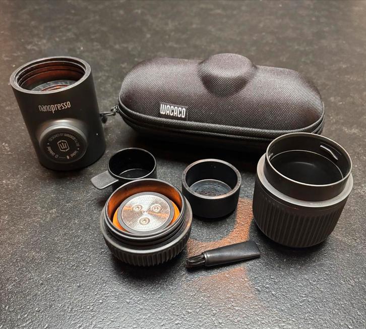 Nanopresso Draagbare Espressomaker, Witgoed en Apparatuur, Koffiezetapparaten, Zo goed als nieuw, Gemalen koffie, Espresso apparaat