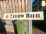 reclame borden Leeuw bier, Verzamelen, Biermerken, Ophalen, Gebruikt, Reclamebord, Plaat of Schild, Overige merken