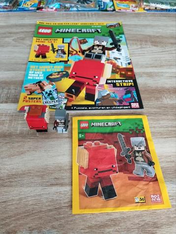 Lego Minecraft tijdschrift nr 2-2024 + lavarijder, held beschikbaar voor biedingen