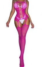 Sensuele Verleidelijke Roze Bodystocking (218), Nicolle_Lingerie, Ophalen of Verzenden, Roze, Body of Korset