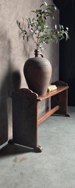 mooi sober eiken houten bankje sidetable !, Huis en Inrichting, Ophalen, Gebruikt, Hout