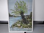 schilderij met de afbeelding aan de waterkant, Minder dan 50 cm, Nieuw, Ophalen of Verzenden, Schilderij