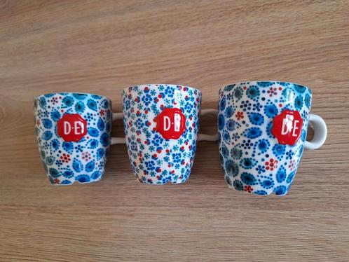 3 Douwe Egberts - D.E. - Senseo kopjes - Indigo, Verzamelen, Porselein, Kristal en Bestek, Ophalen of Verzenden