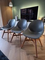 6 Ikea Fanbyn stoelen, grijs met houten onderstel, Huis en Inrichting, Stoelen, Gebruikt, Scandinavisch, Grijs, Vijf, Zes of meer stoelen